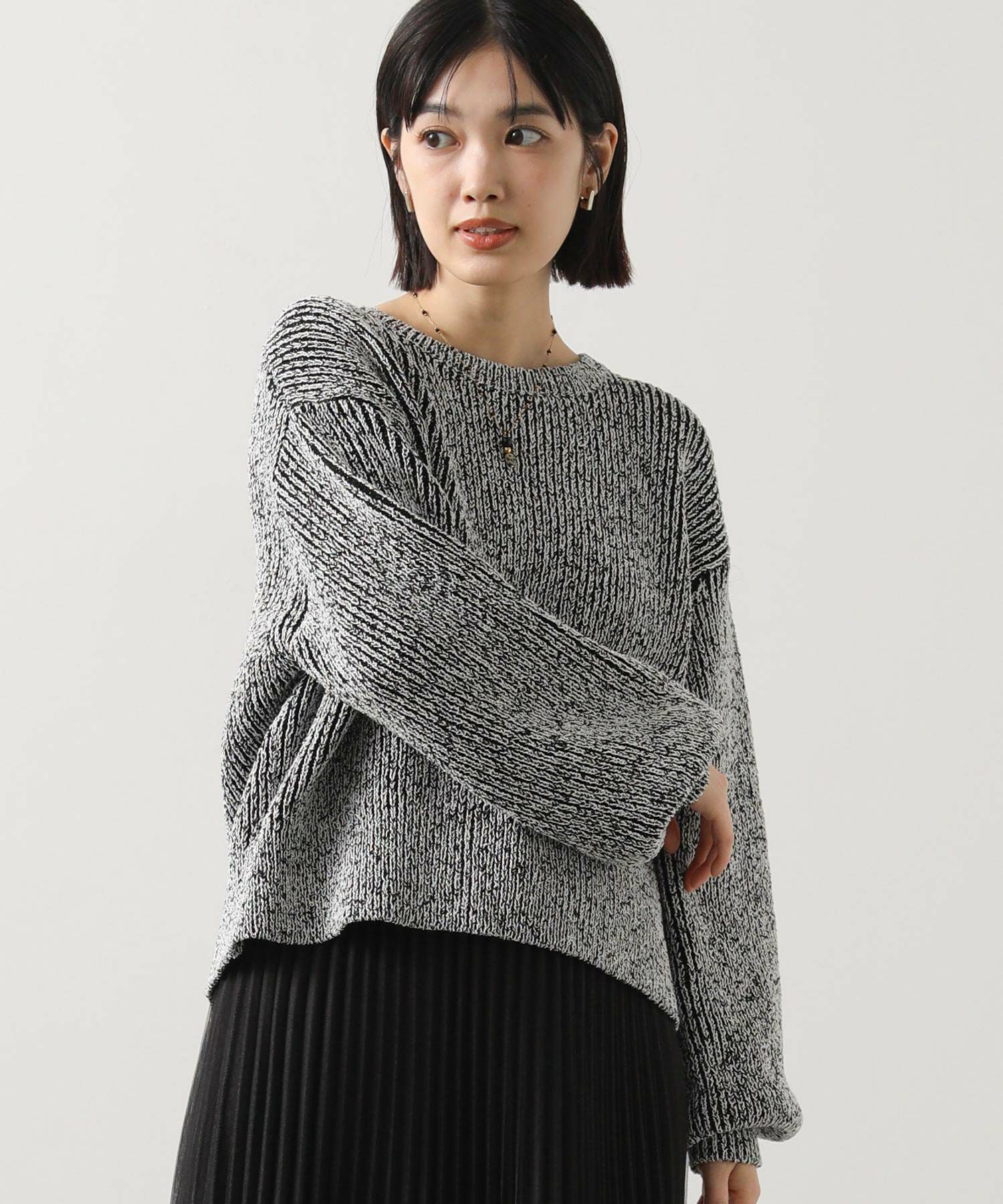 Gready BrilliantスラブMIX後リボンニット | SEKIMIKI Online