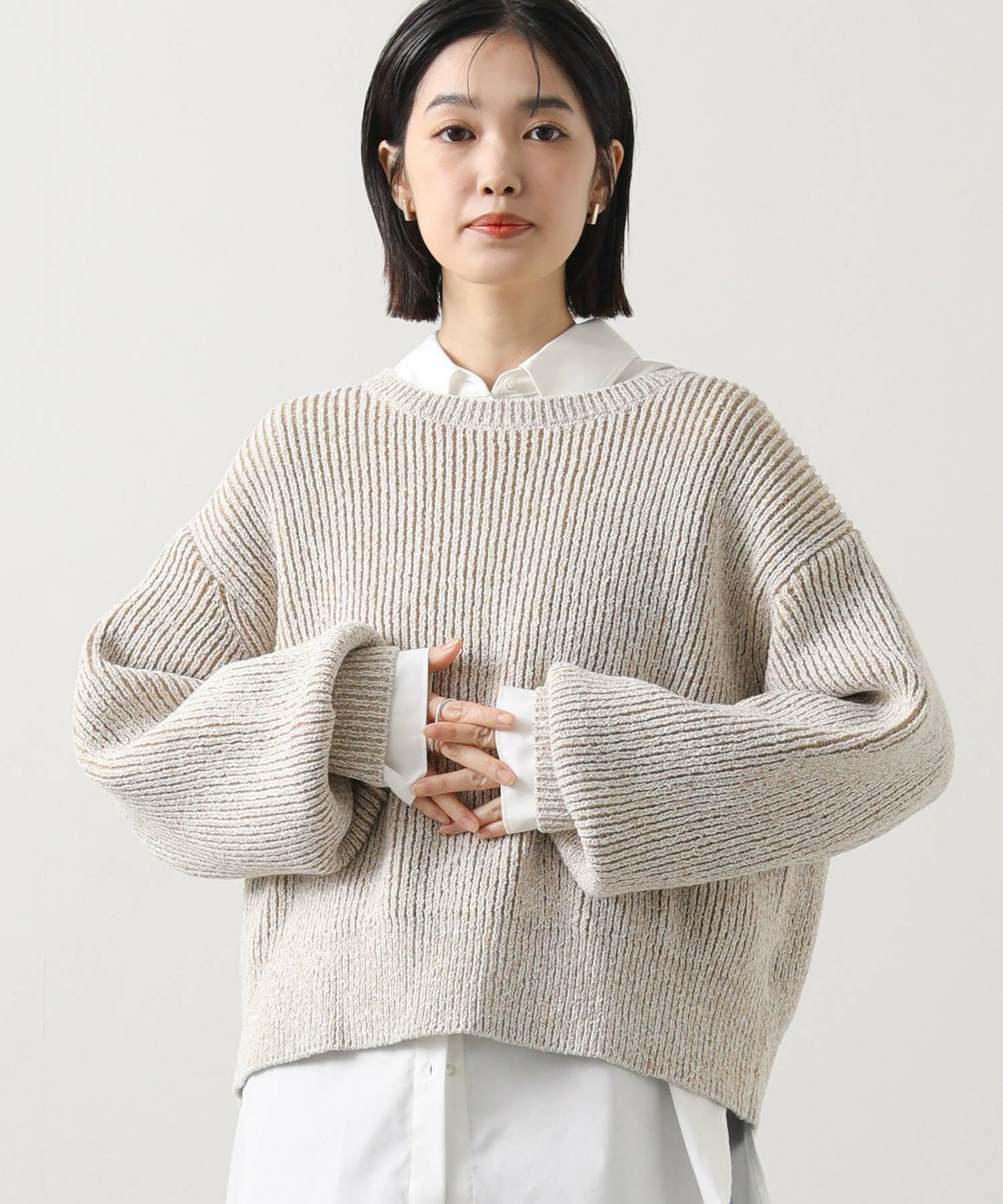 Gready BrilliantスラブMIX後リボンニット | SEKIMIKI Online