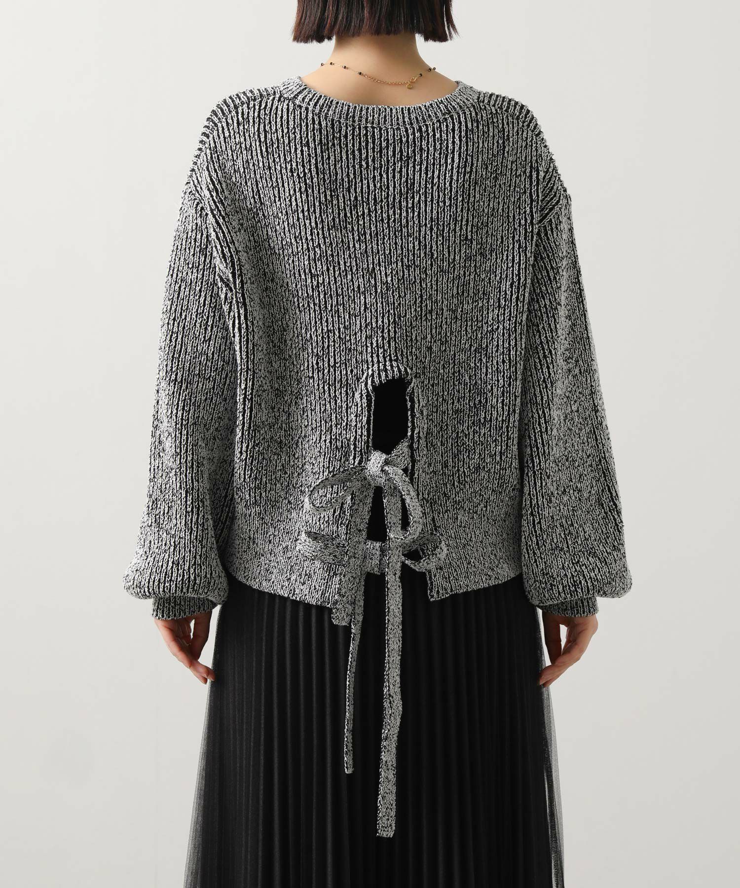 Gready BrilliantスラブMIX後リボンニット | SEKIMIKI Online