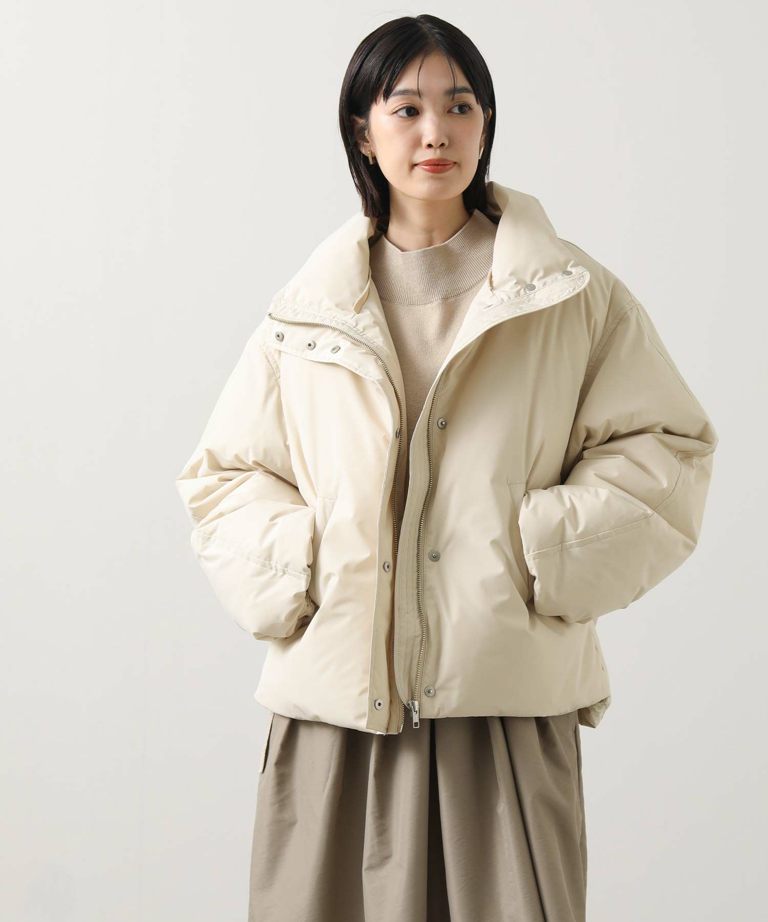 Gready Brilliantボア衿ダウンバルーンスリーブコート | SEKIMIKI Online