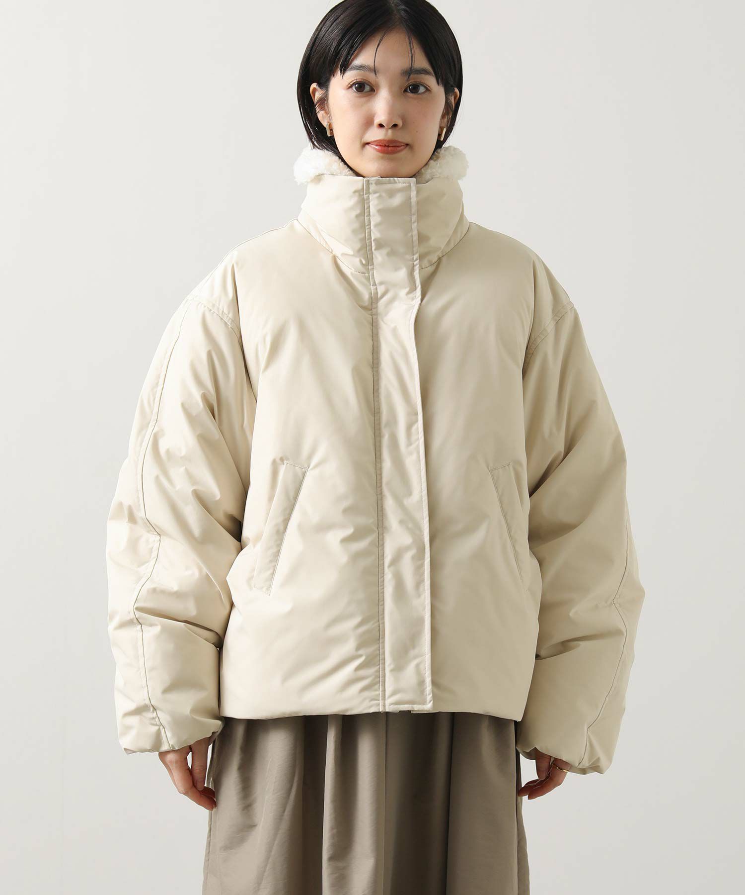 ジャケット・アウター Berry Gready Brilliantボア衿ダウンバルーンスリーブコート | SEKIMIKI Online