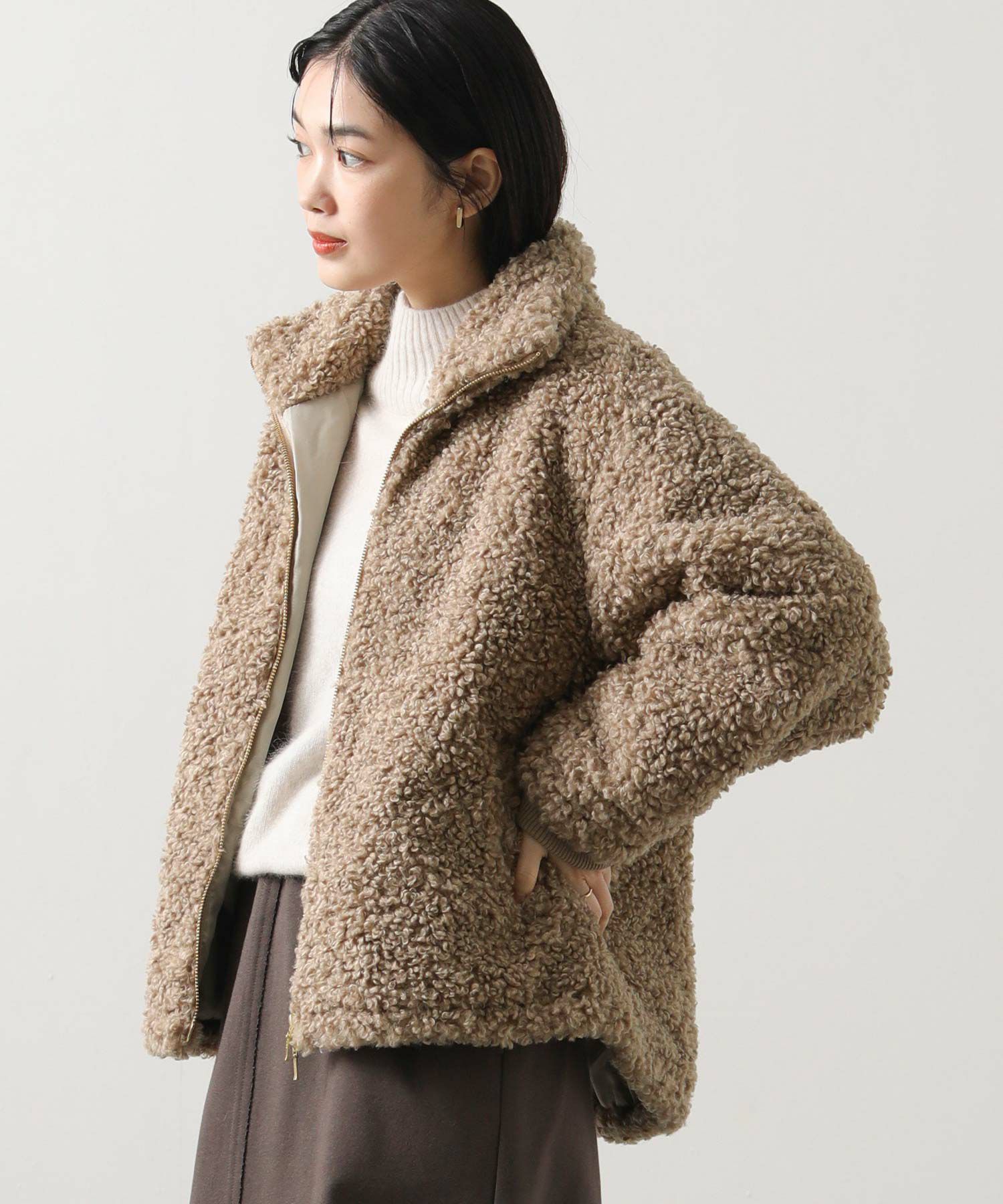 Gready Brilliantボアスタンドブルゾン | SEKIMIKI Online