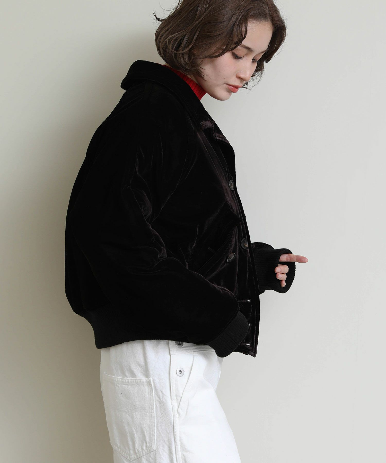 Re Fiinaベルベットボンバージャケット | SEKIMIKI Online