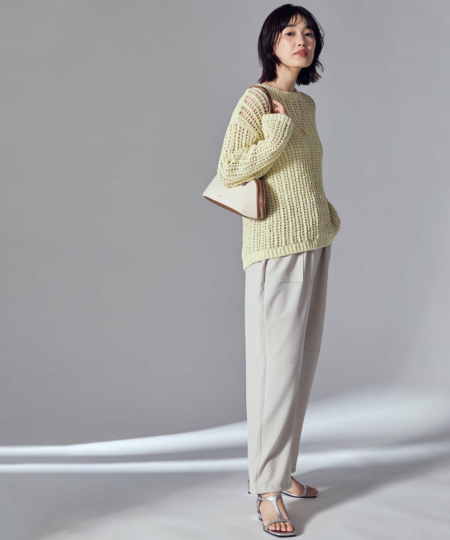 ボトムス ru アスタ] ウール ストレッチ ワイド パンツ, black | Max Mara