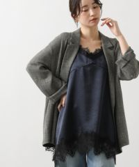 Gready Brilliants.シアー金釦ノーカラージャケット | SEKIMIKI Online