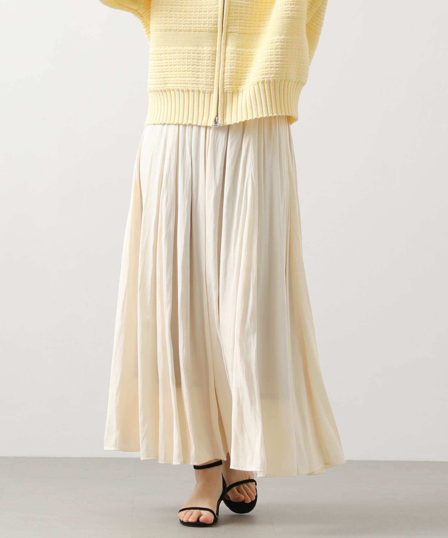 Gready Brilliant割繊サテンフレアマキシスカート | SEKIMIKI Online