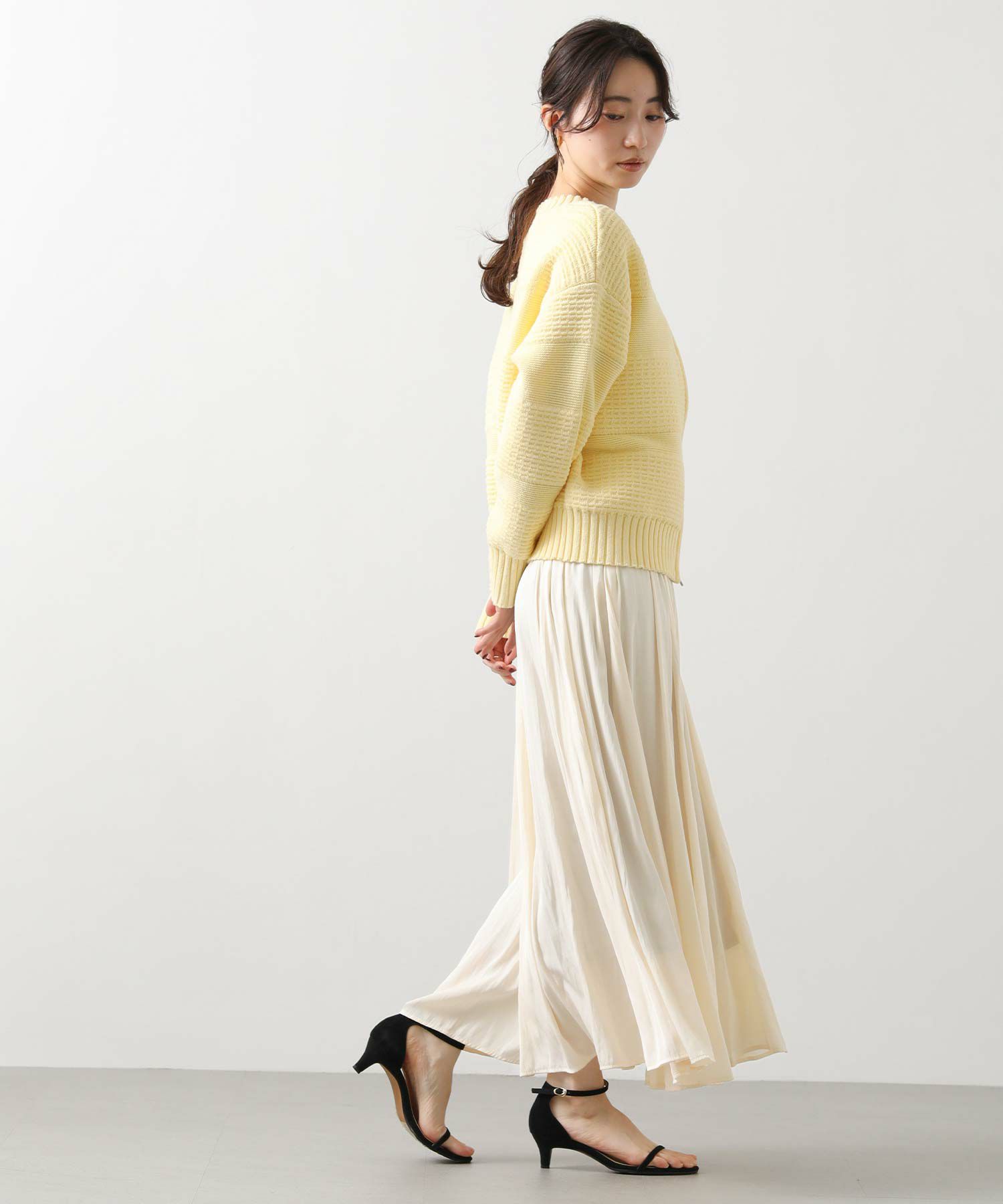 Gready Brilliant割繊サテンフレアマキシスカート | SEKIMIKI Online