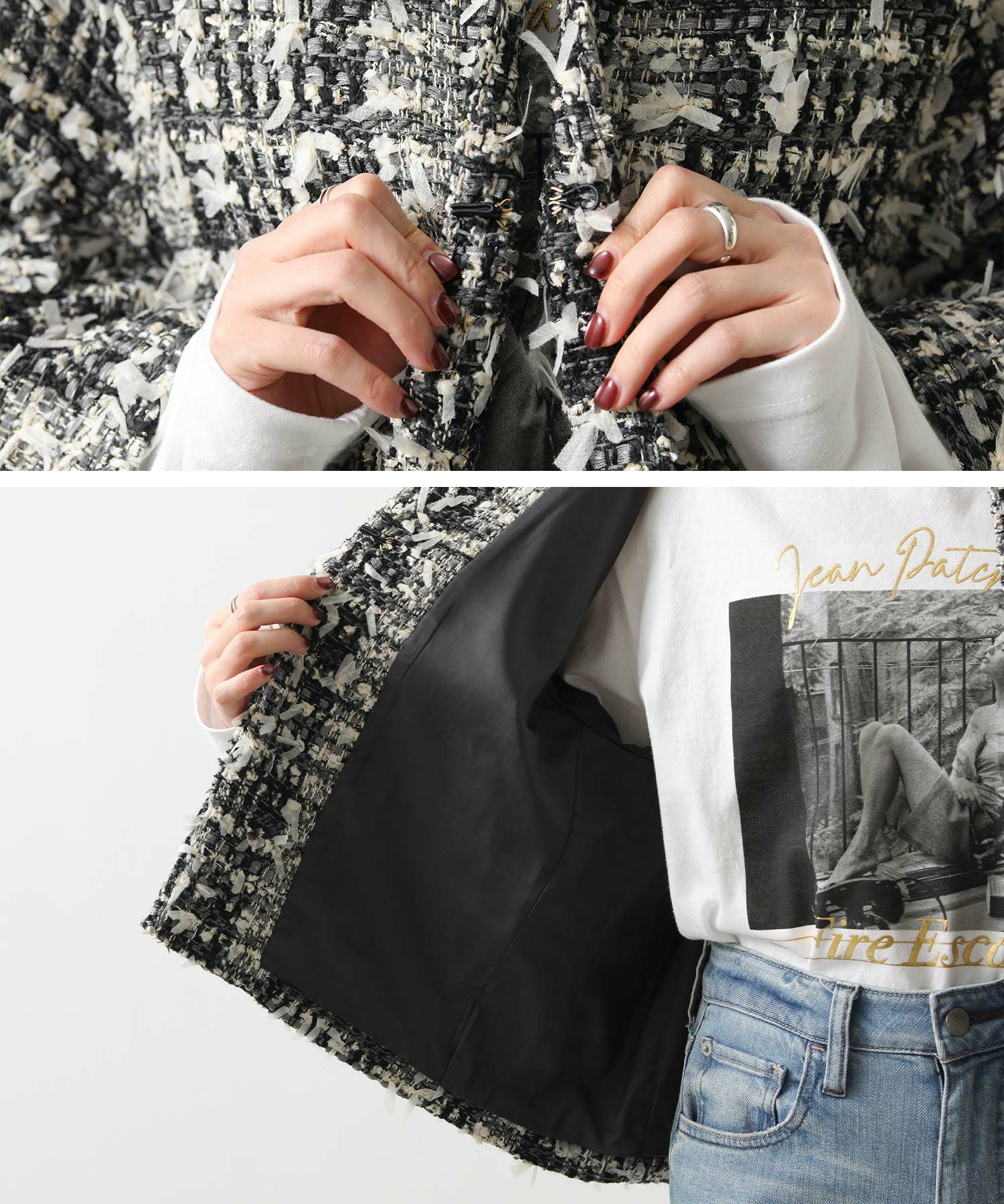 Gready BrilliantLUリボンツイードジャケット | SEKIMIKI Online