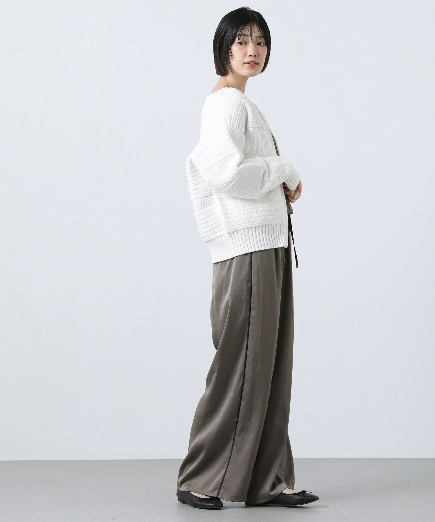 Gready Brilliantタック編みZIP2WAYニット | SEKIMIKI Online