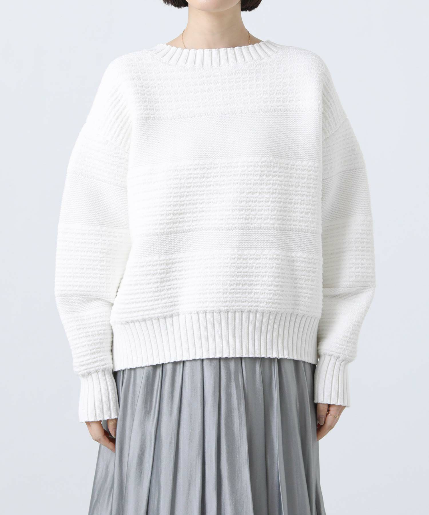 Gready Brilliantタック編みZIP2WAYニット | SEKIMIKI Online