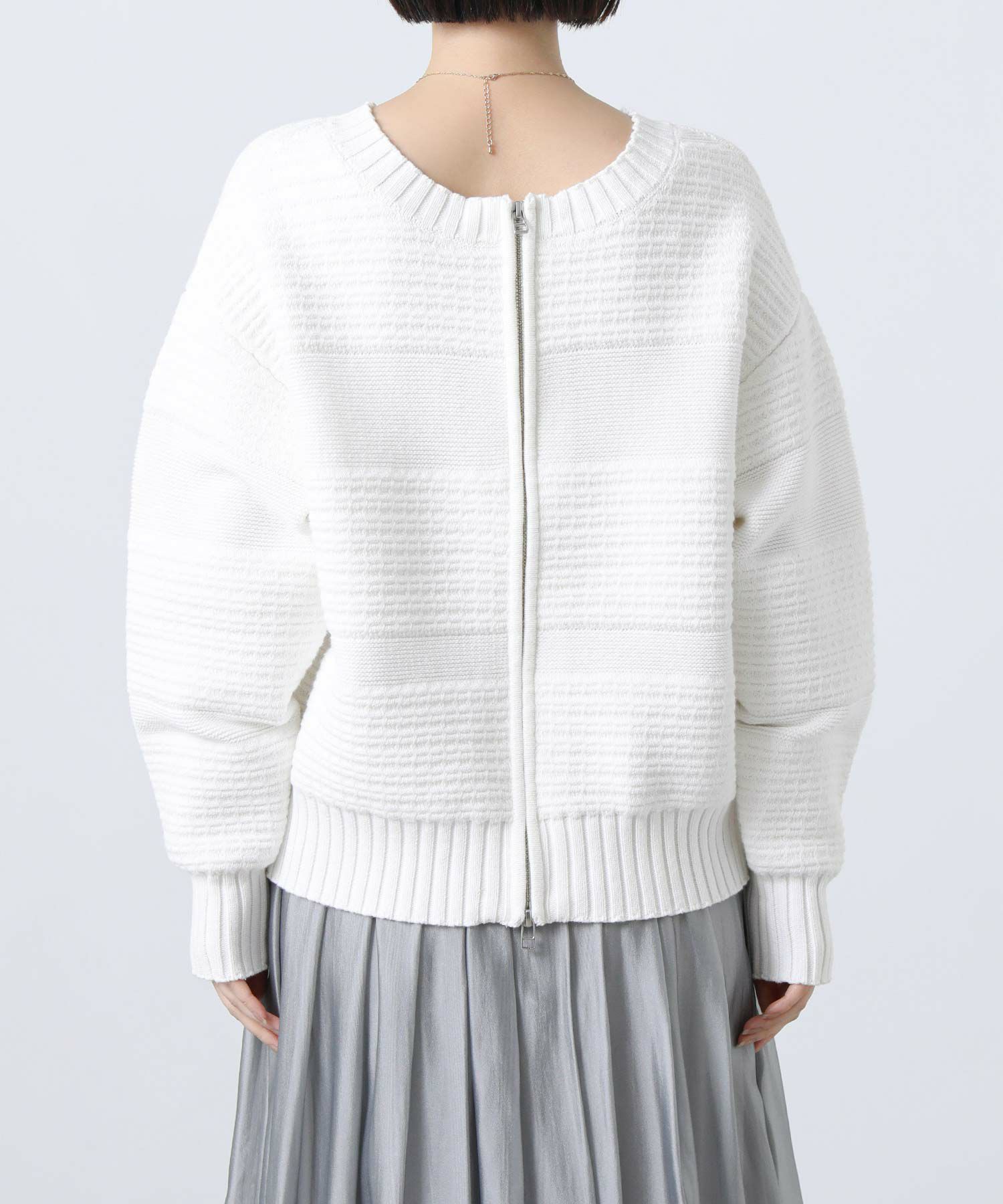 Gready Brilliantタック編みZIP2WAYニット | SEKIMIKI Online