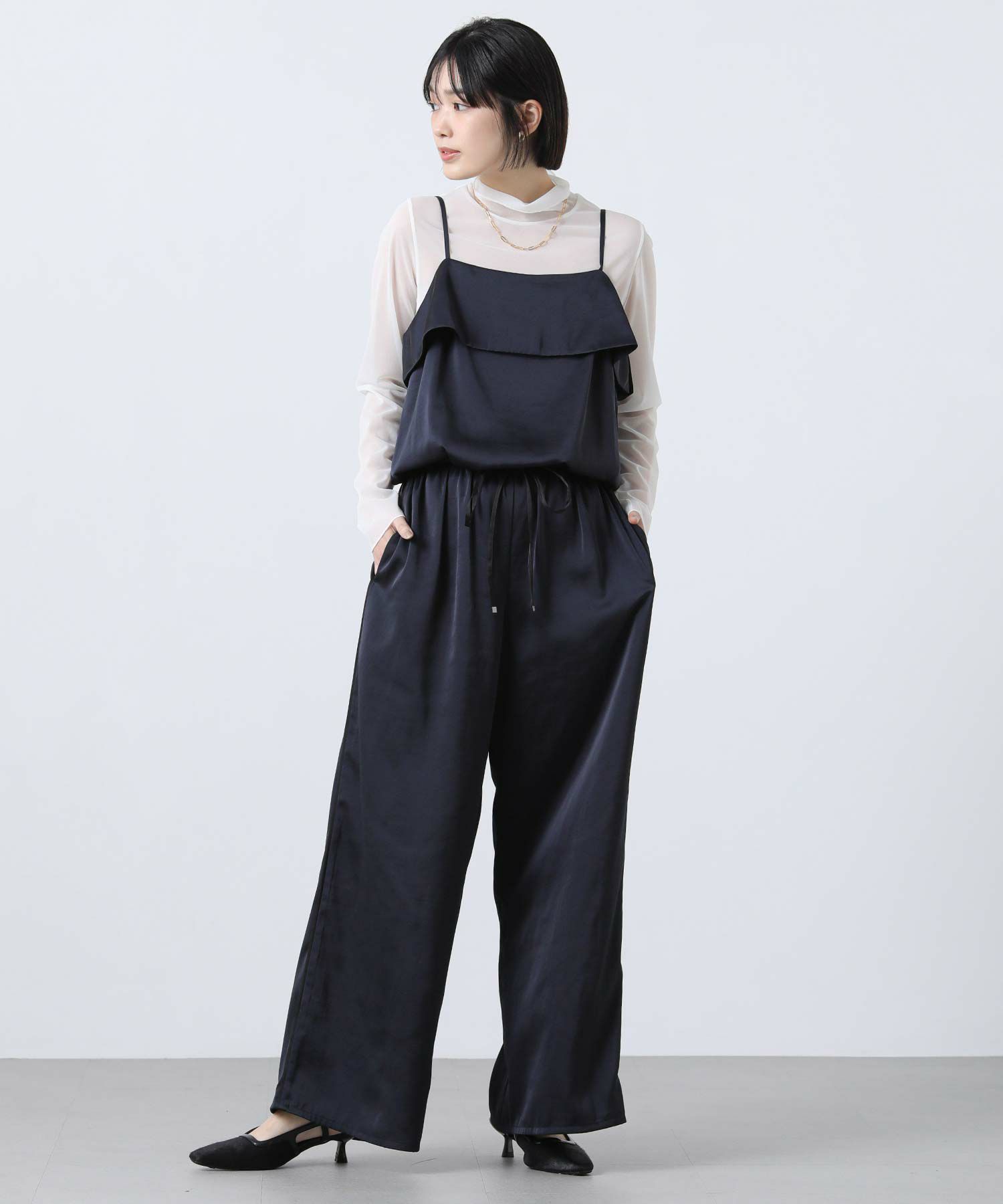 Gready BrilliantLUサテンキャミサロペ | SEKIMIKI Online