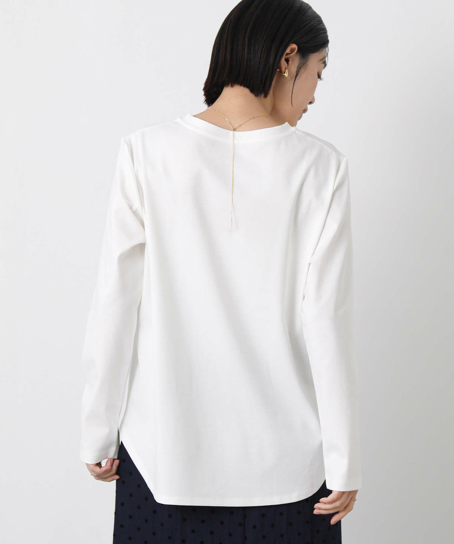 Gready Brilliantブルー糸刺繍プリントロンT | SEKIMIKI Online