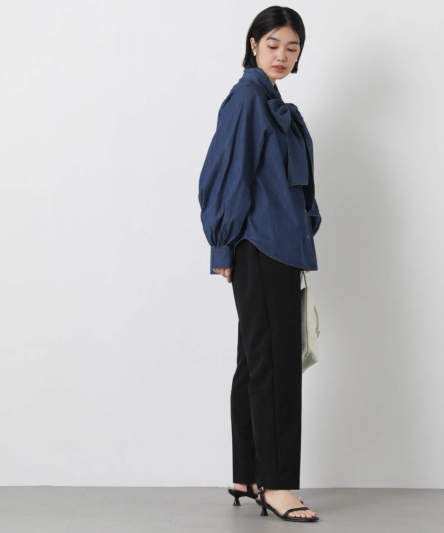 Gready BrilliantLUデニムリボンブラウス | SEKIMIKI Online