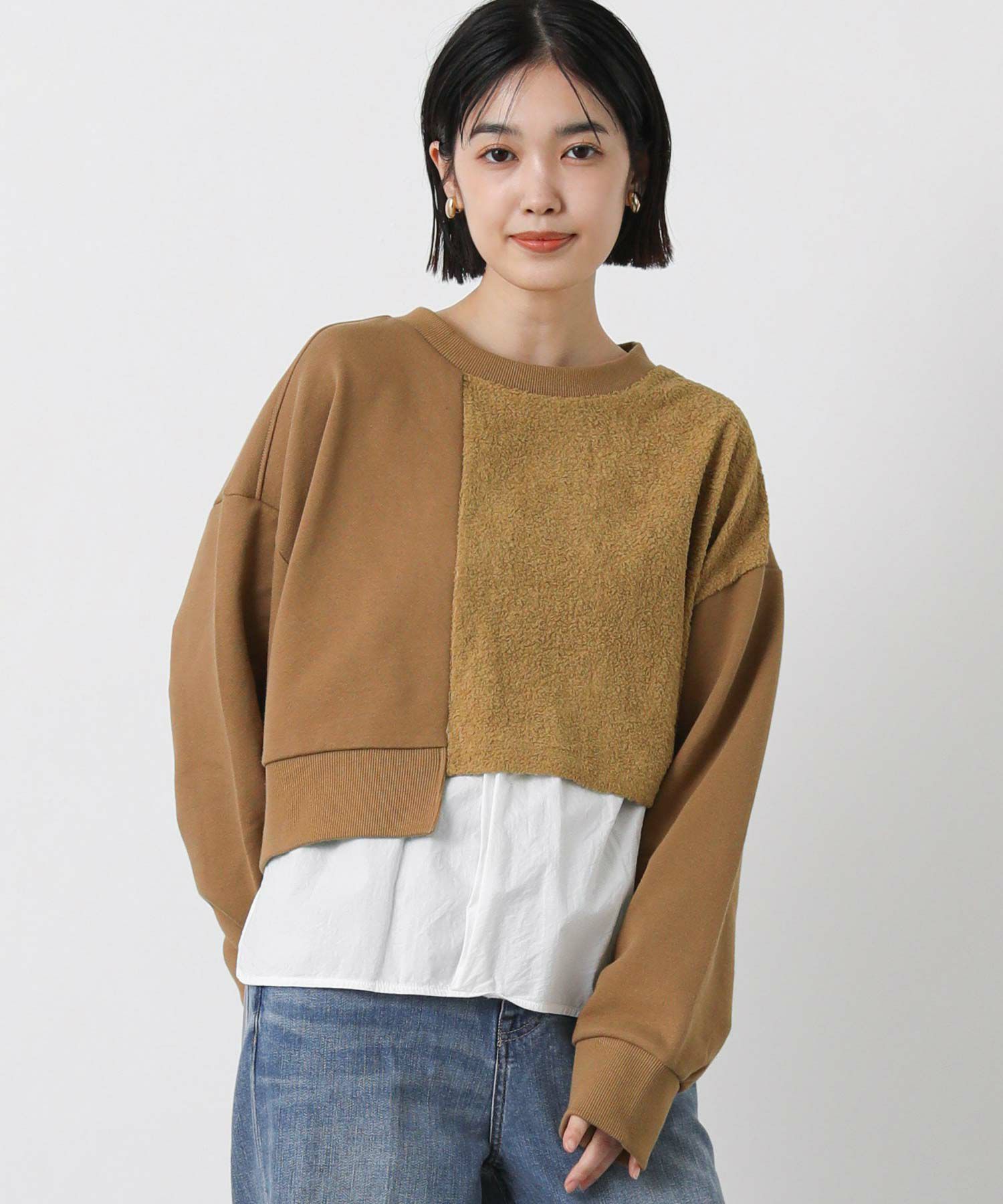 Gready Brilliant異素材ショートアシメスウェット | SEKIMIKI Online