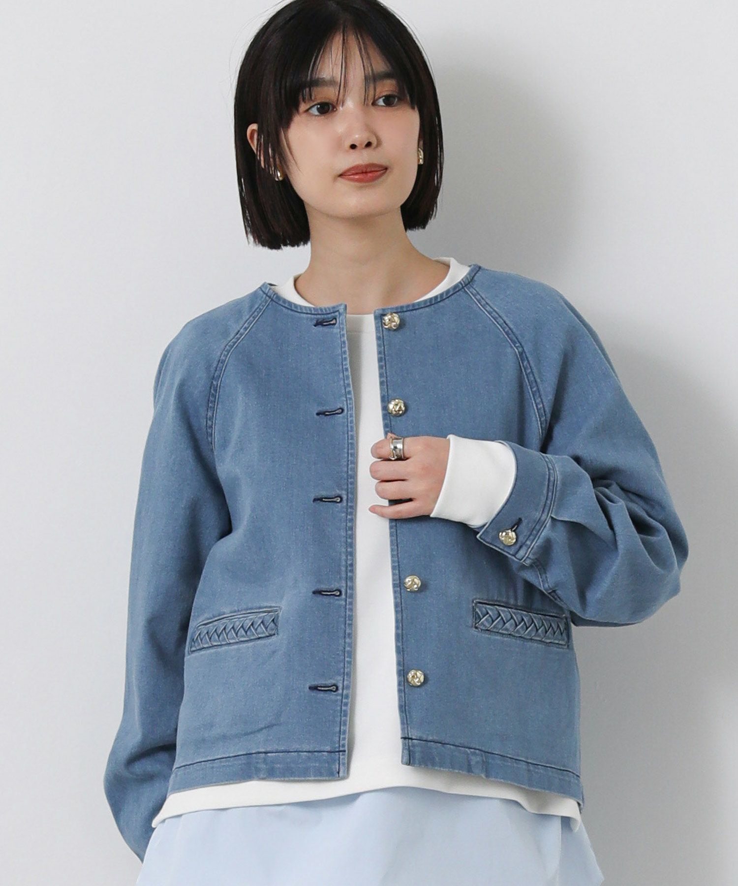 Gready BrilliantLUクルーネックデニムジャケット | SEKIMIKI Online