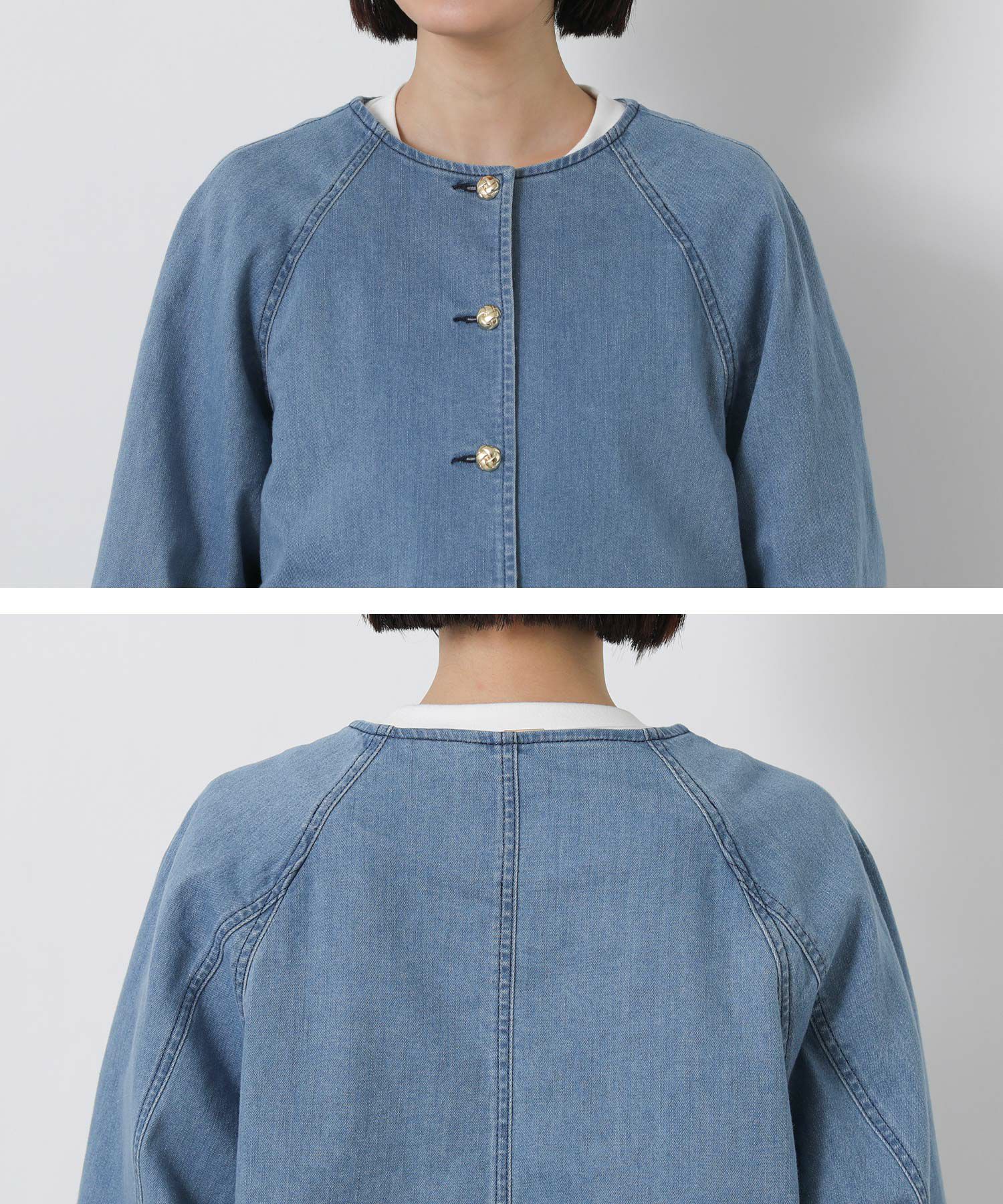 Gready BrilliantLUクルーネックデニムジャケット | SEKIMIKI Online