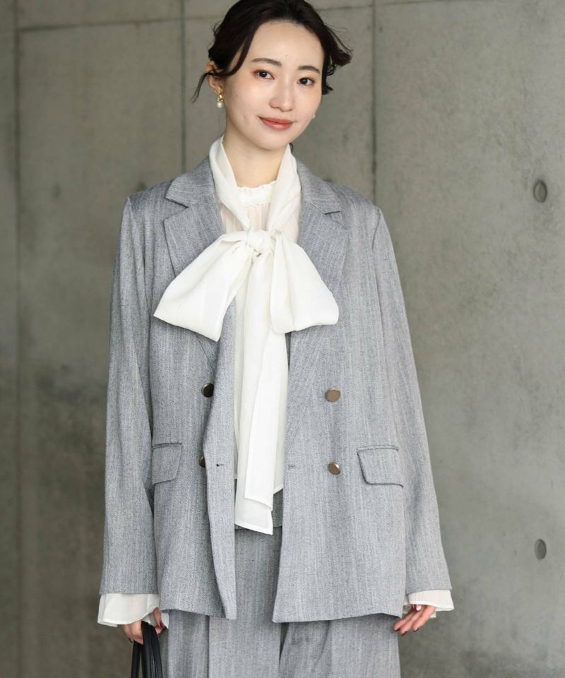 Gready Brilliant L Uスラブテーラードダブルジャケット