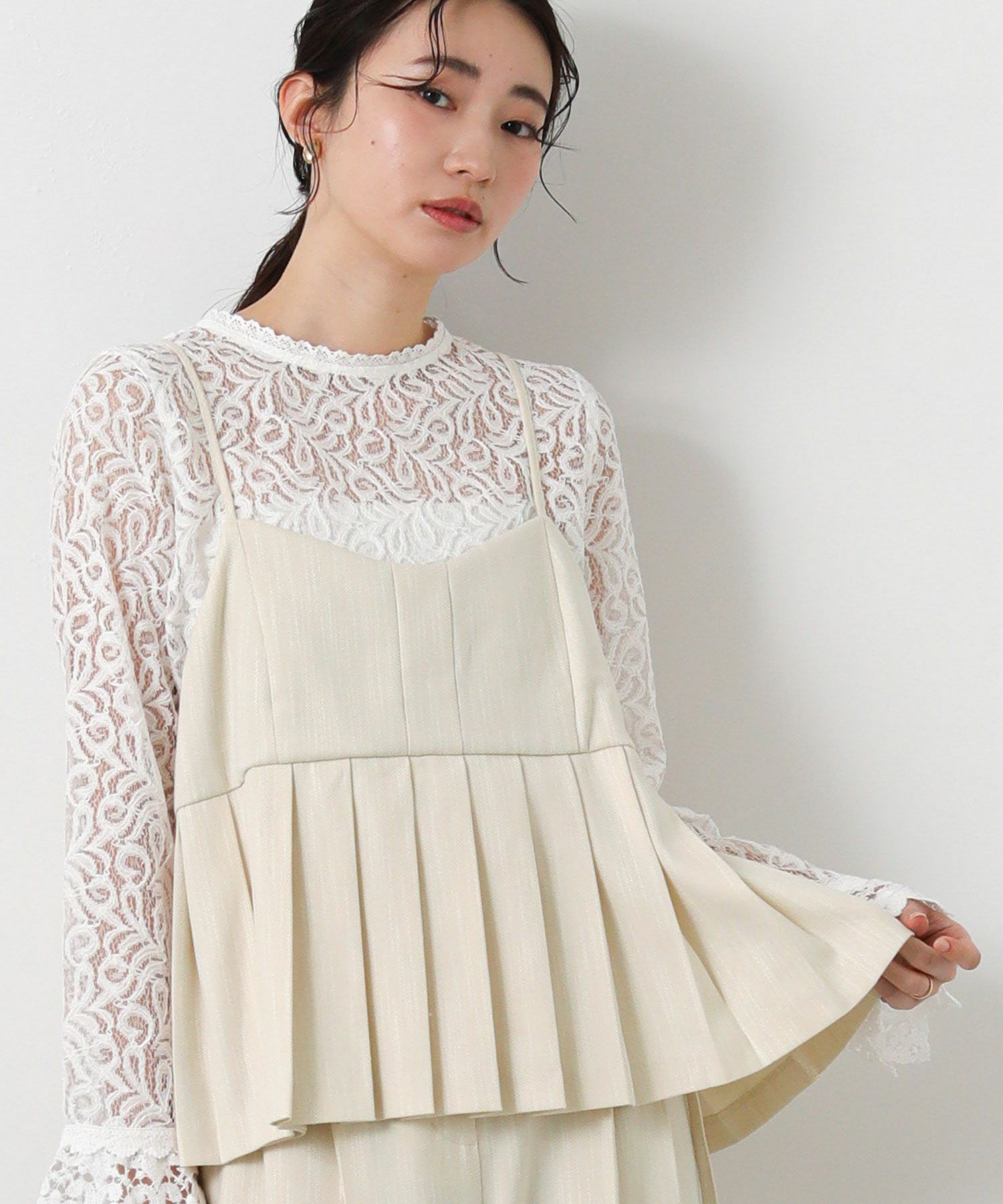 Gready BrilliantLUスラブプリーツキャミソール | SEKIMIKI Online