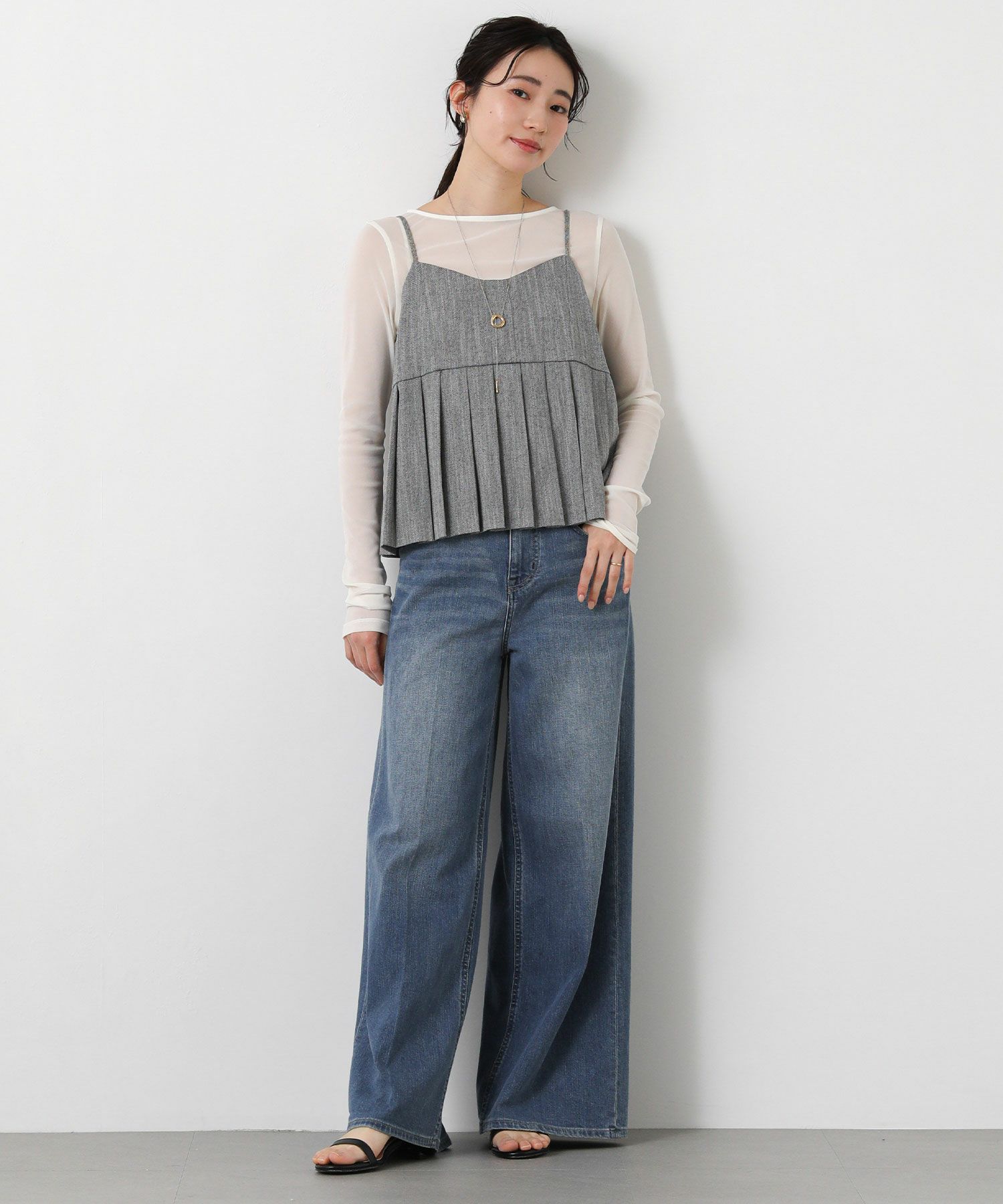 Gready BrilliantLUスラブプリーツキャミソール | SEKIMIKI Online