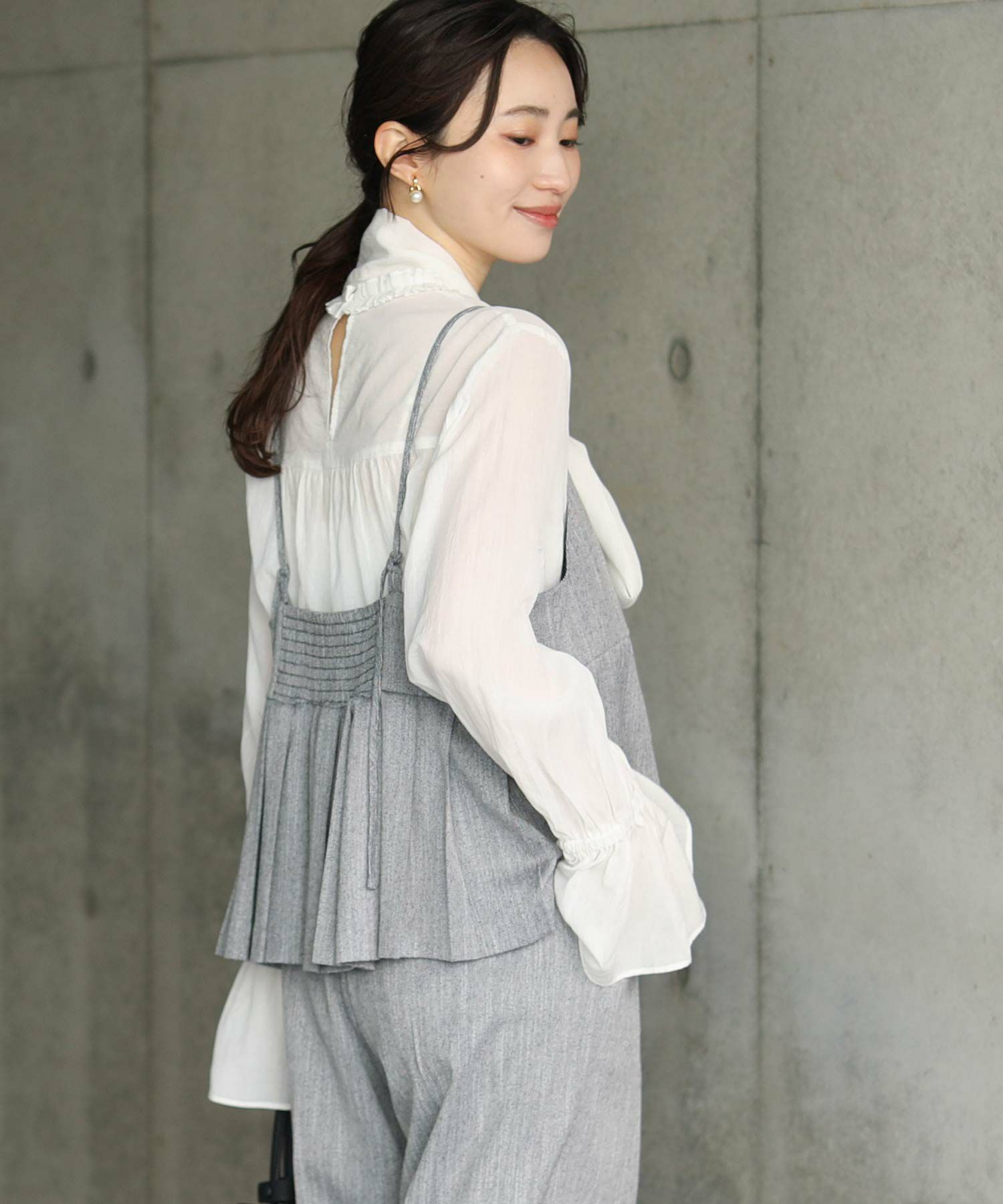 Gready BrilliantLUスラブプリーツキャミソール | SEKIMIKI Online