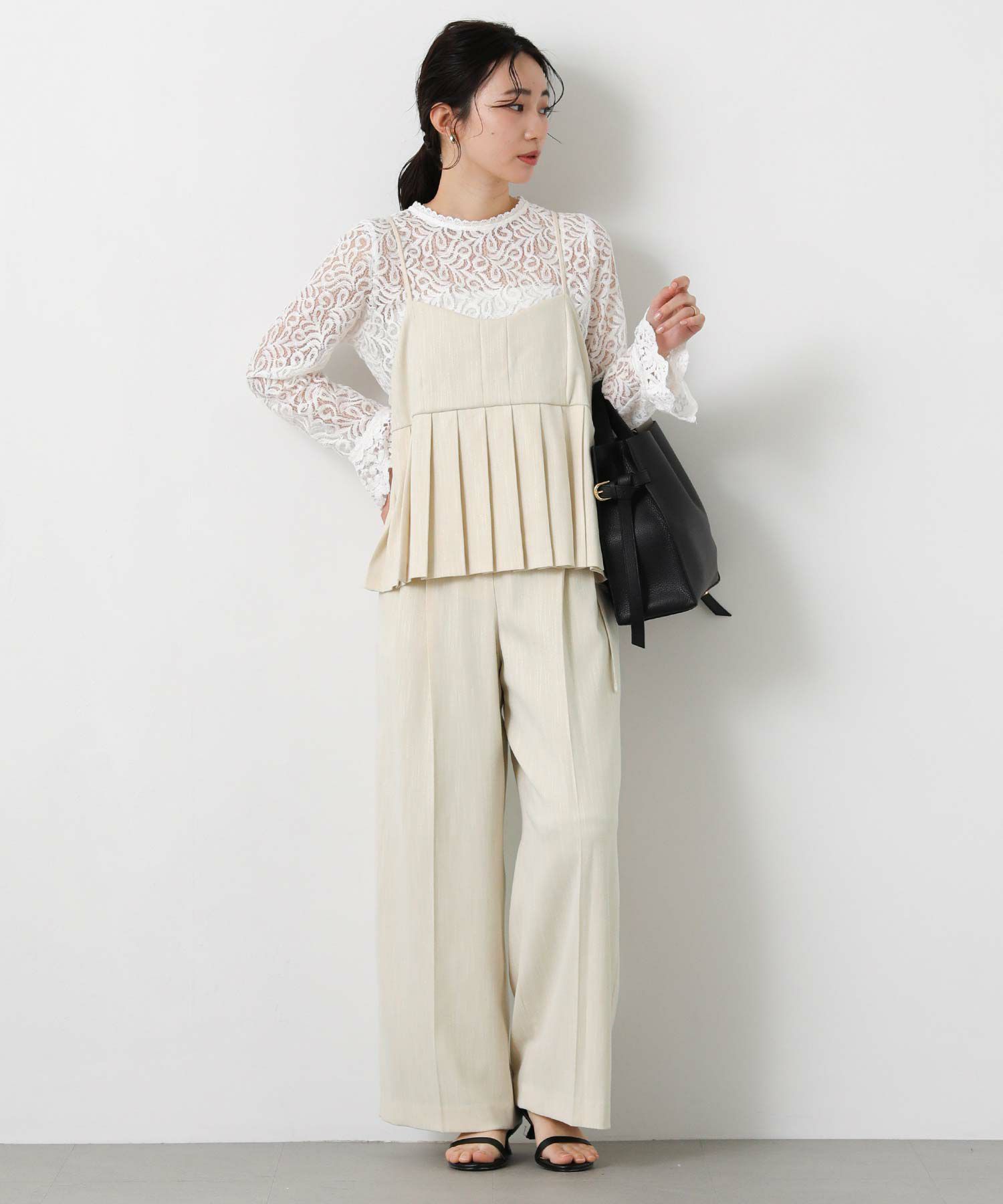 【新品タグ付き】スナイデル　ワッシャープリーツキャミソール　ホワイト Gready BrilliantLUスラブプリーツキャミソール | SEKIMIKI Online