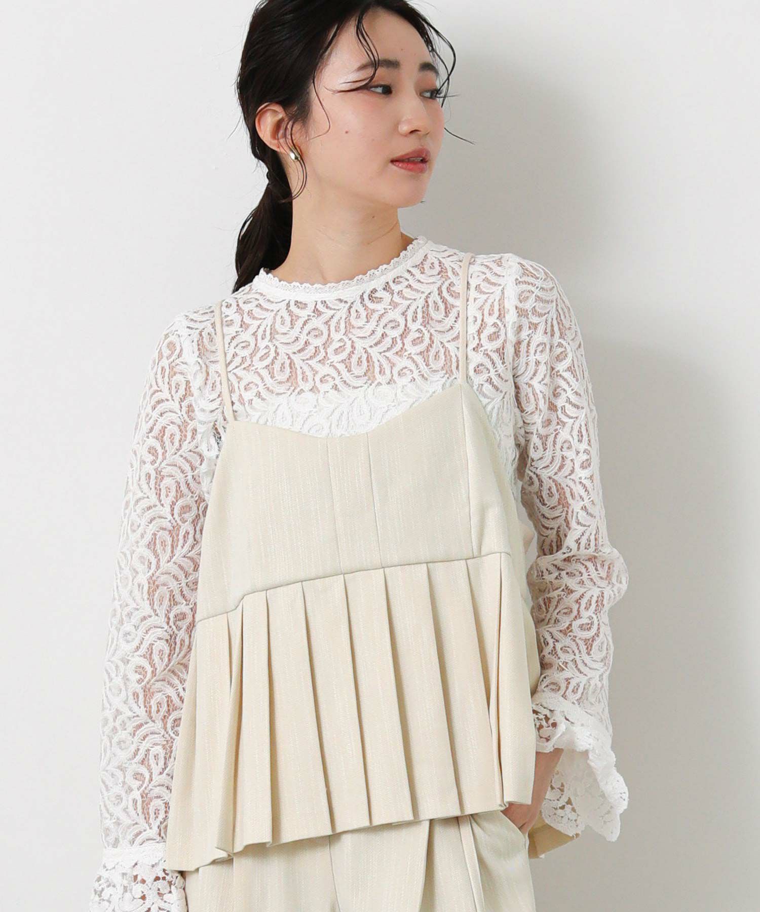 Gready BrilliantLUスラブプリーツキャミソール | SEKIMIKI Online