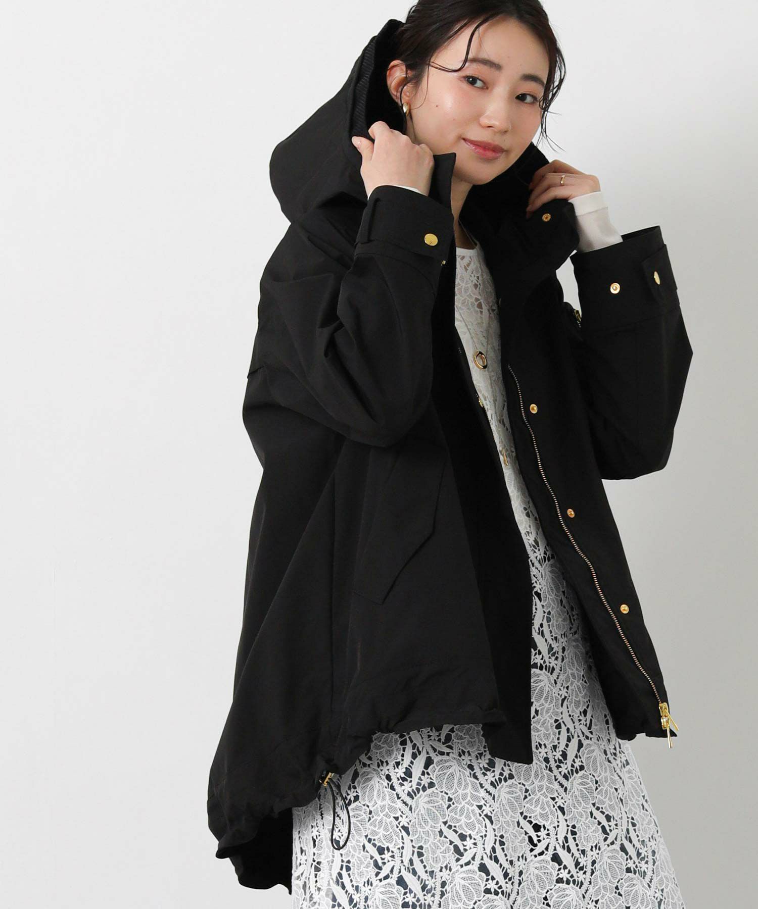 フード付きメッシュマウンテンパーカー