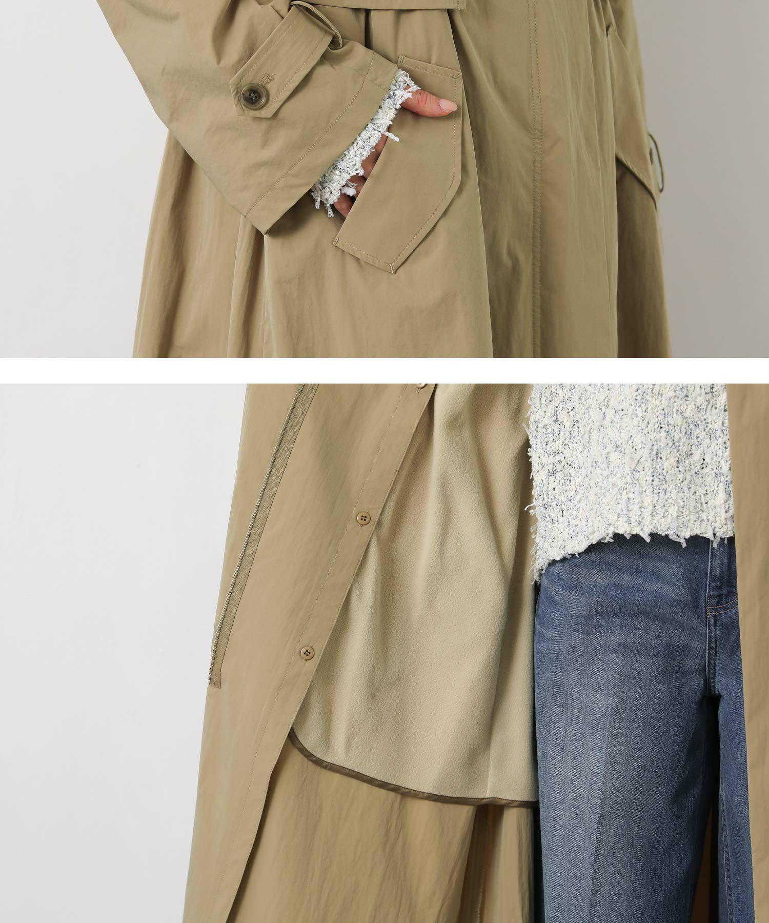 Gready Brilliantライナー付ケープトレンチ | SEKIMIKI Online