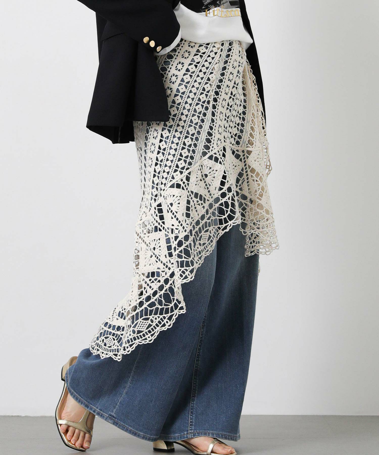 レース巻きスカート