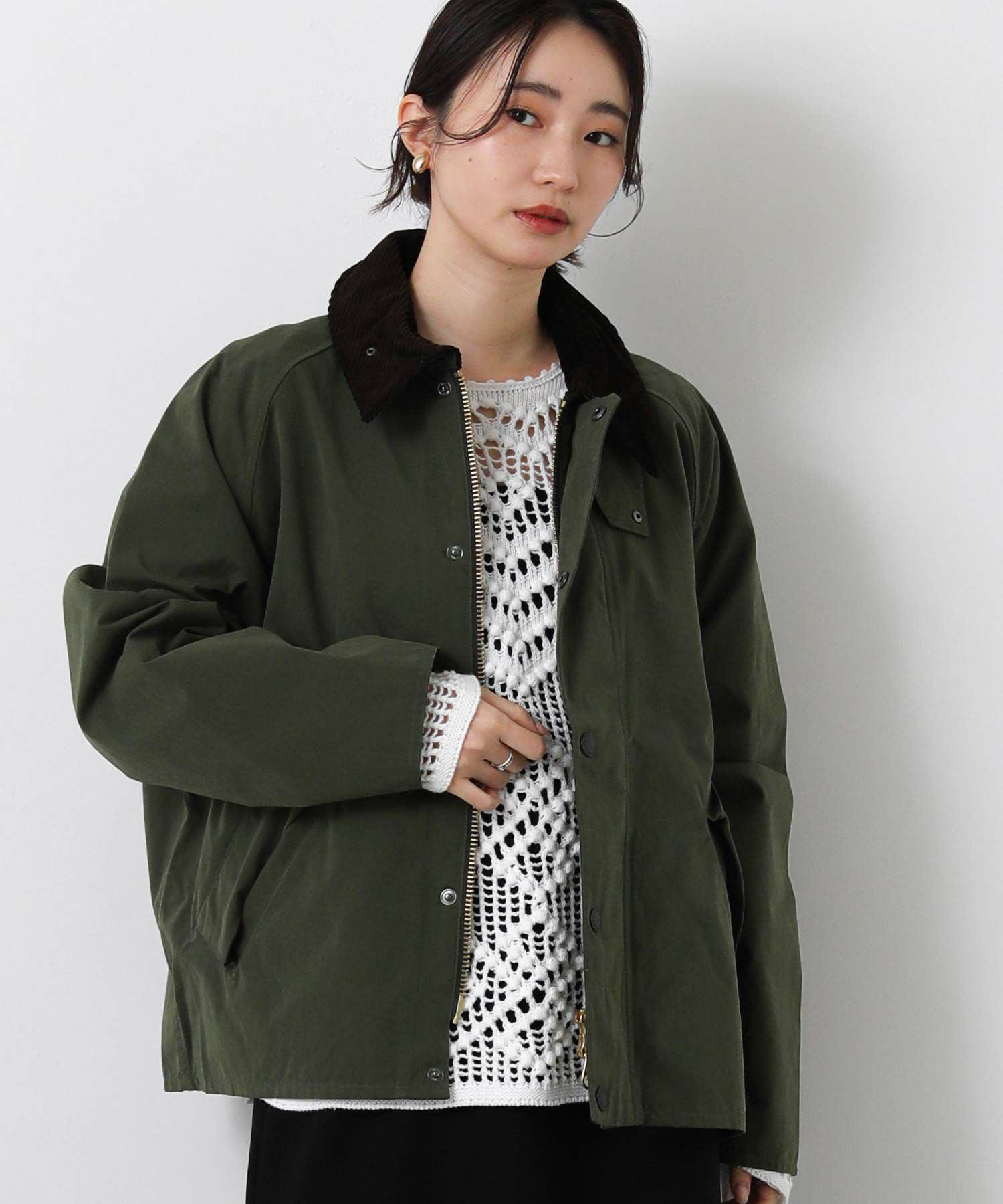 Gready BrilliantBarbourステンカラージャケットKH