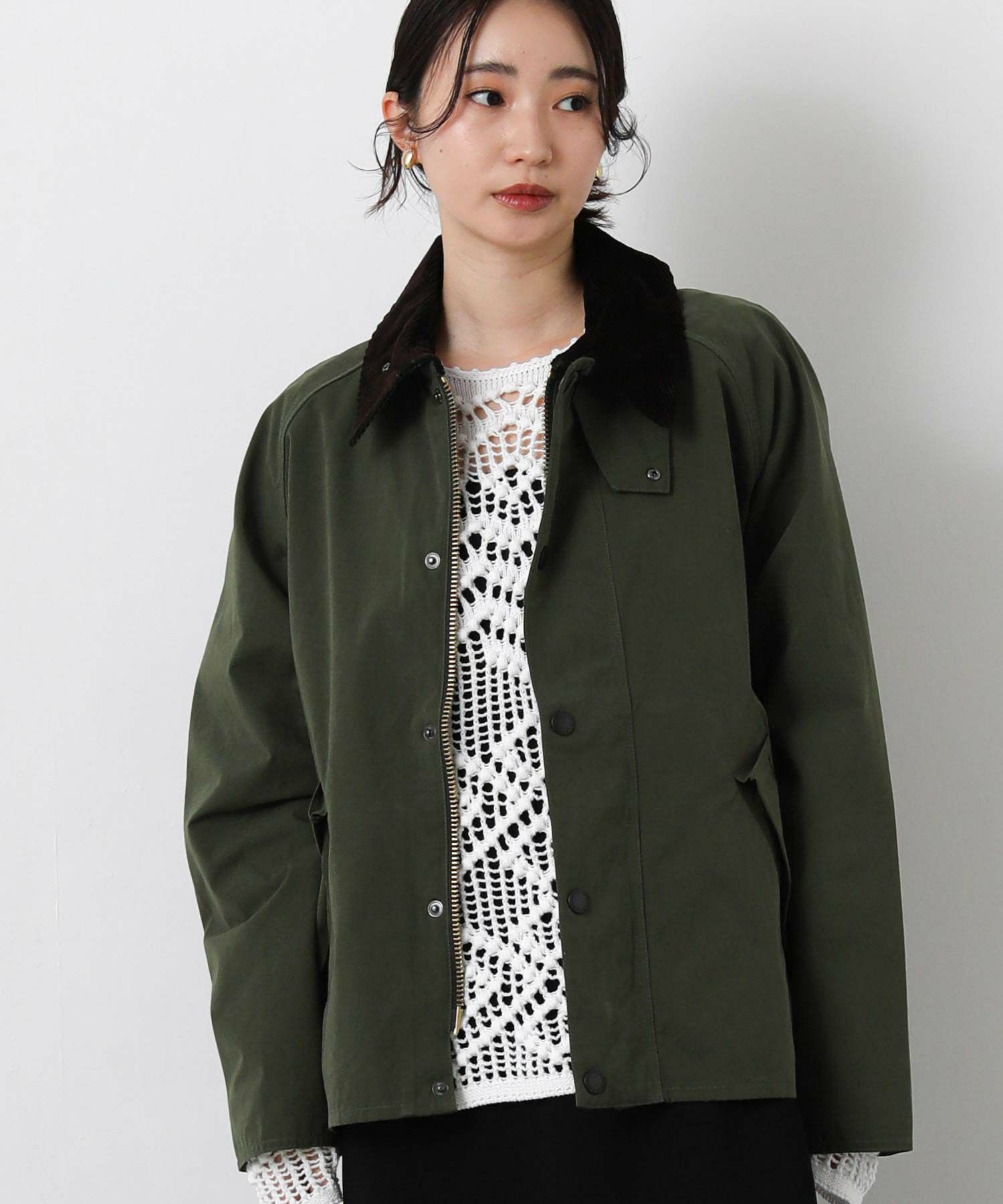 Gready BrilliantBarbourステンカラージャケットKH