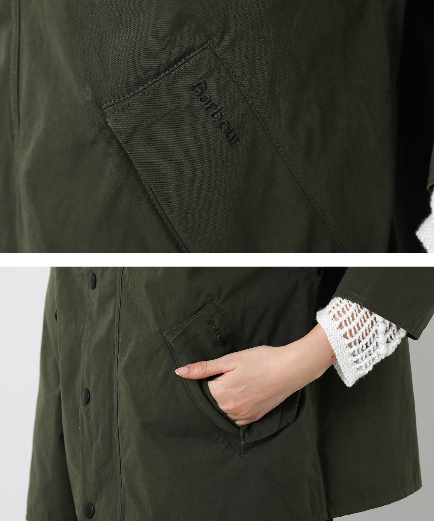 Gready BrilliantBarbourステンカラージャケットKH