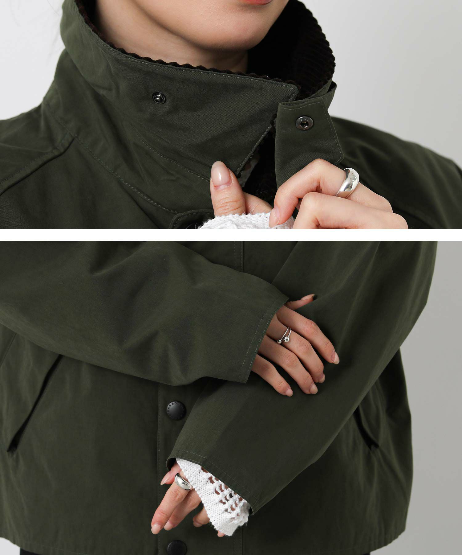 Gready BrilliantBarbourステンカラージャケットKH