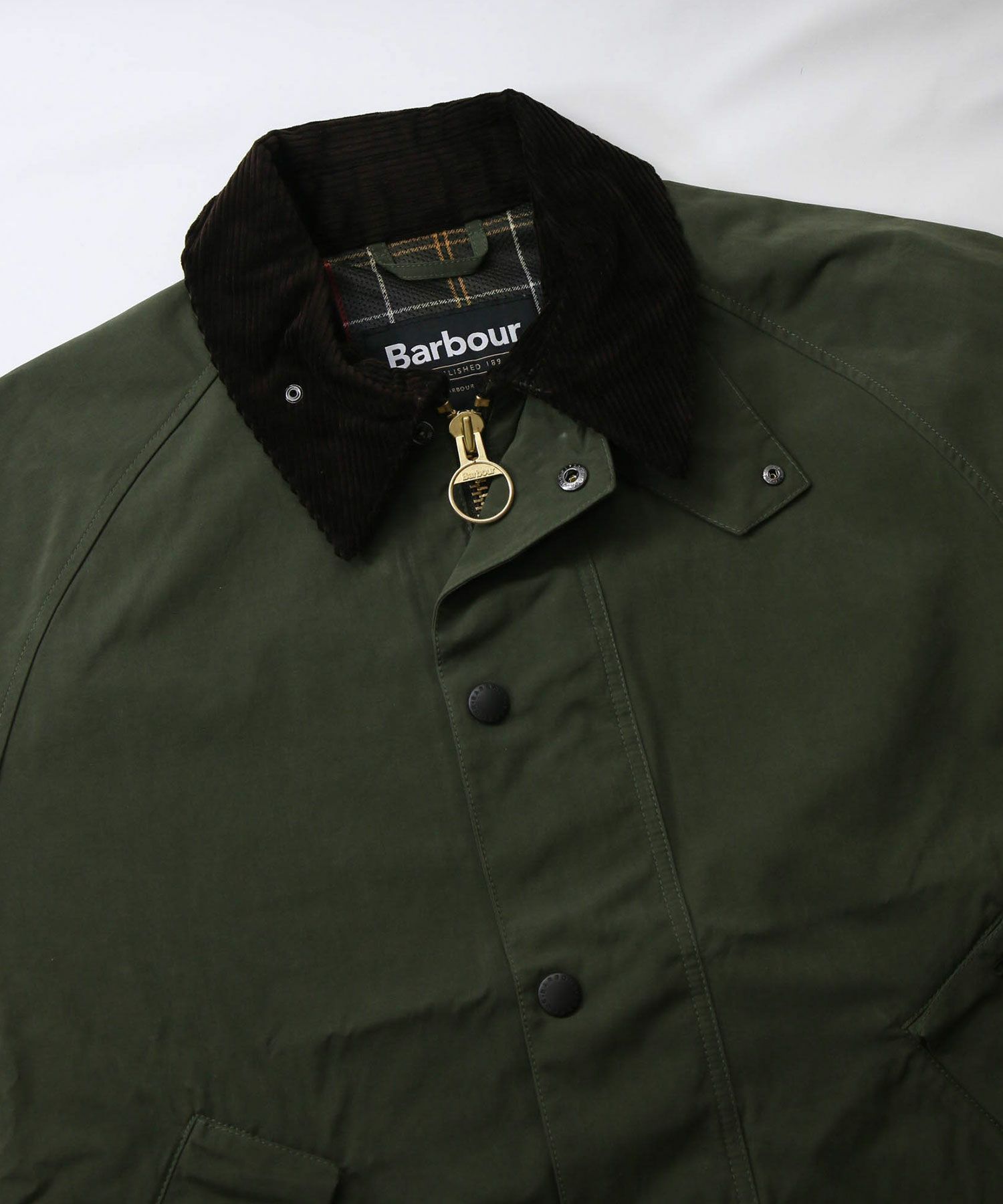 Gready BrilliantBarbourステンカラージャケットKH
