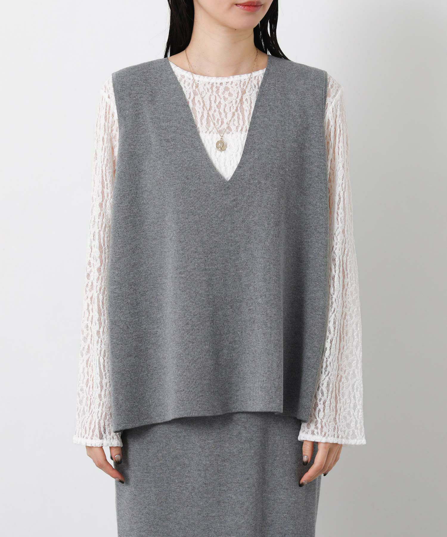 Gready Brilliant総針バックレイヤードVベスト | SEKIMIKI Online