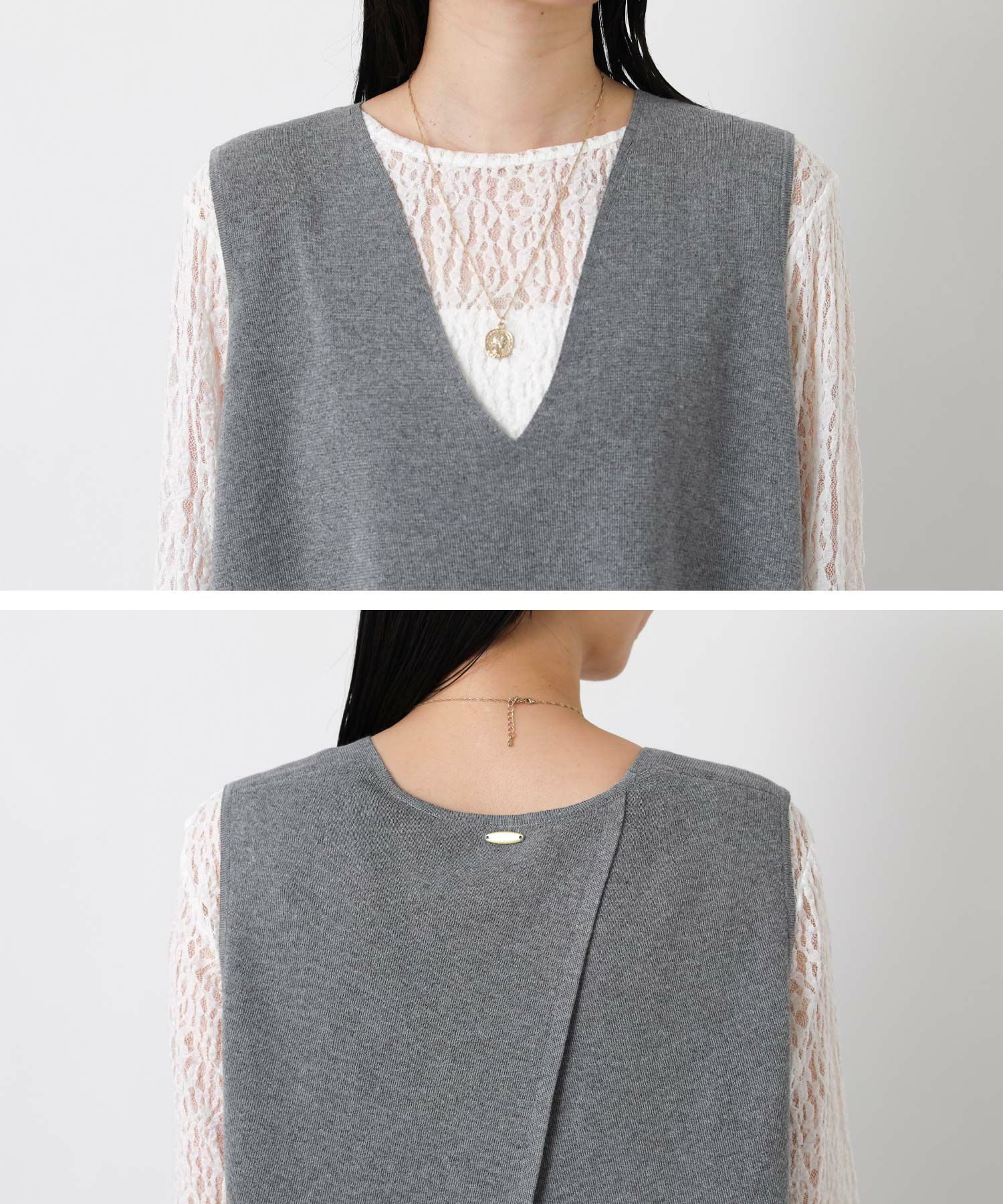 Gready Brilliant総針バックレイヤードVベスト | SEKIMIKI Online