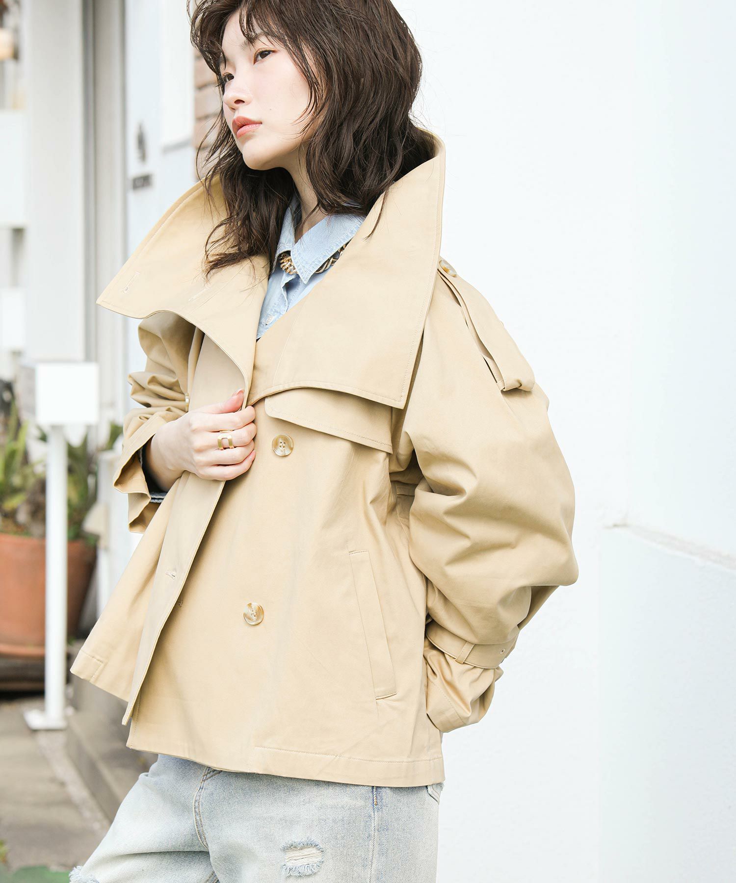 The rejoiceスタンドショートトレンチ | SEKIMIKI Online