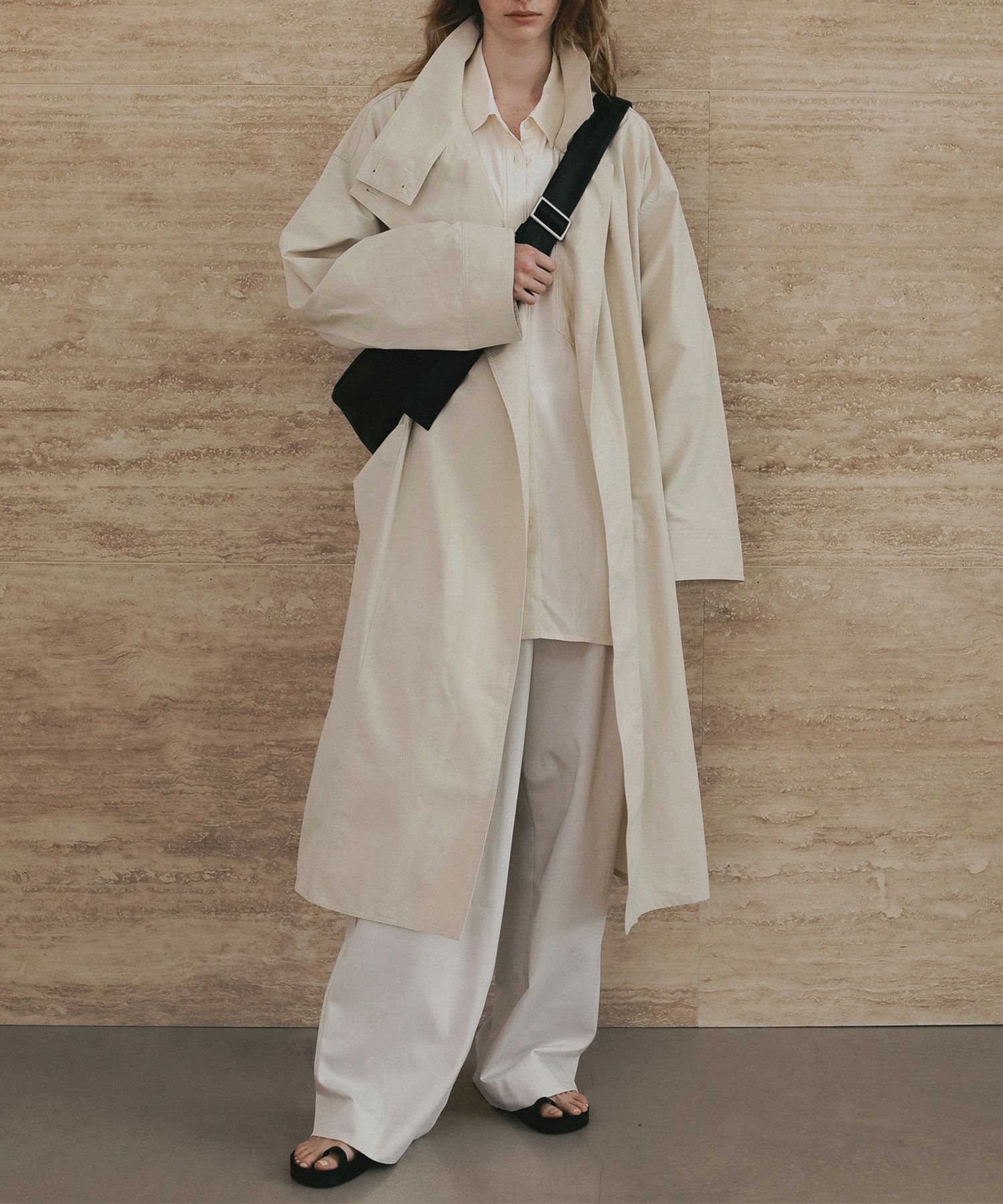 The rejoiceスタンドカラーロングコート【anuke】 | SEKIMIKI Online