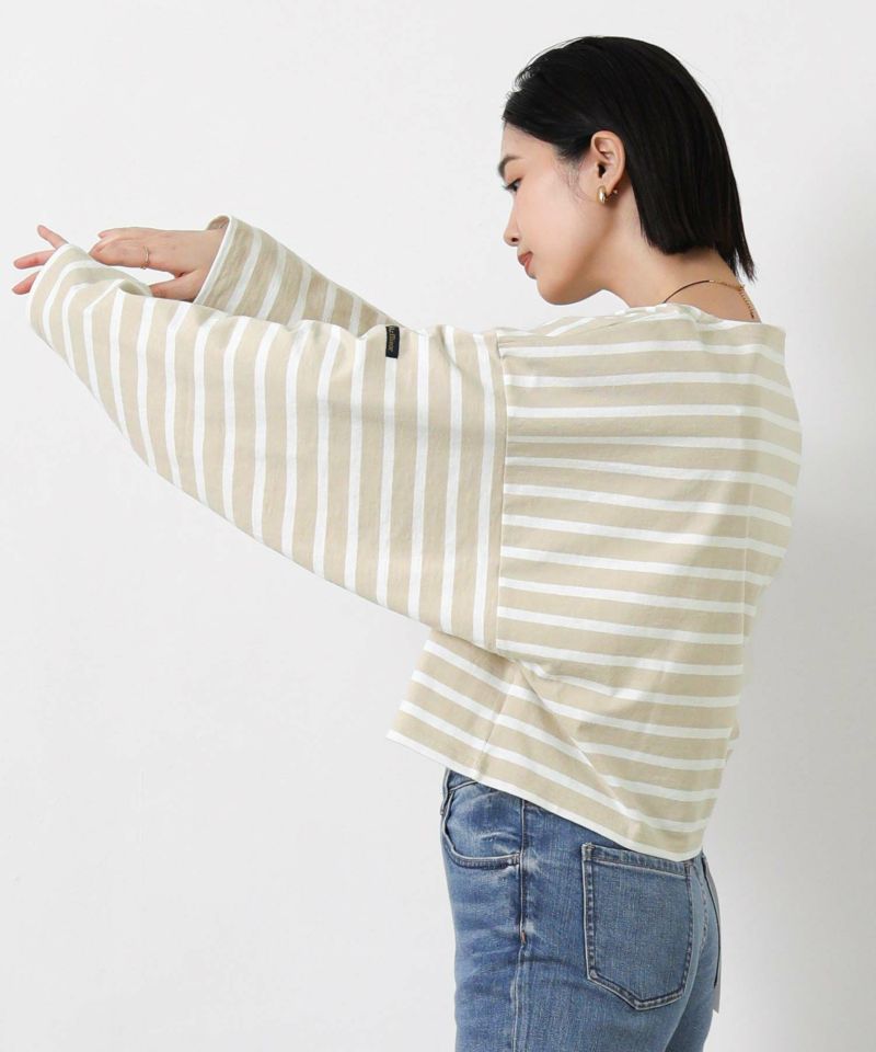 ベージュ×オフ